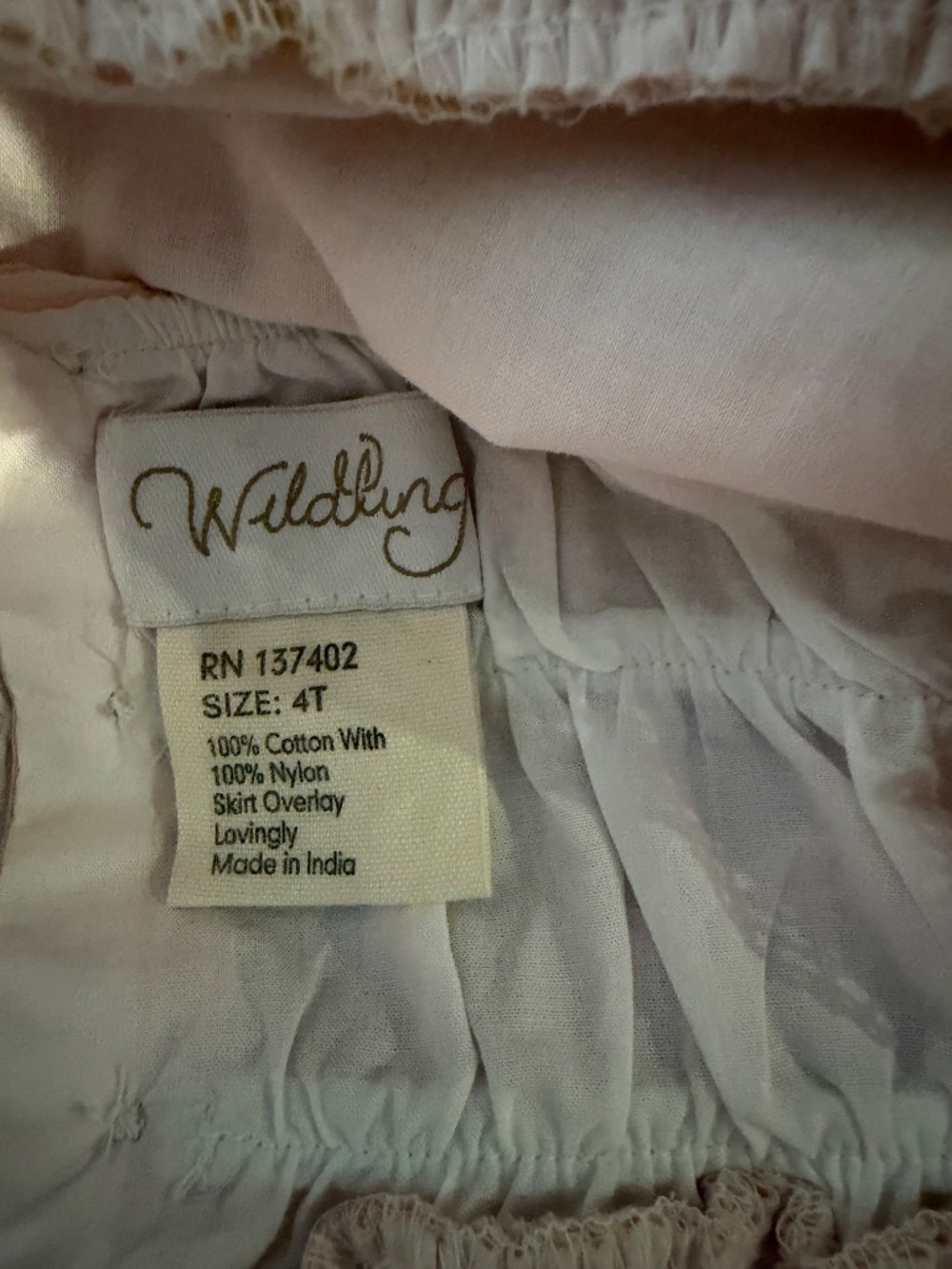 Wildling by Well Dressed Wolf Pink Gold Lace Dress 4T Flower Girl - Picture 13 of 13